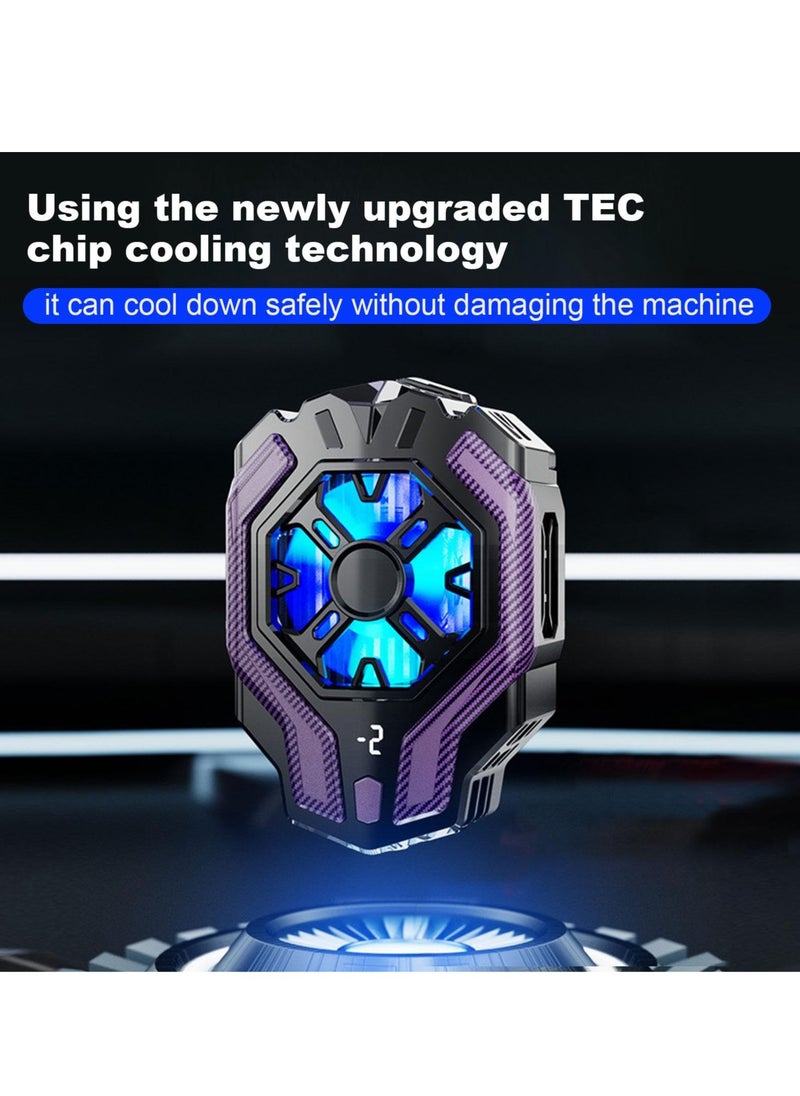 spa luxetique Magnetic Phone Cooler with RGB Lights - 3-Speed Semiconductor Cooling for Gaming & Streaming | 2.5oz Lightweight, Real-Time Temp Display, Ultra-Quiet  - Image 5