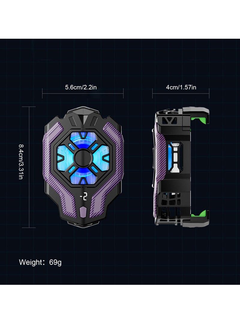 Magnetic Phone Cooler with RGB Lights - 3-Speed Semiconductor Cooling for Gaming & Streaming | 2.5oz Lightweight, Real-Time Temp Display, Ultra-Quiet