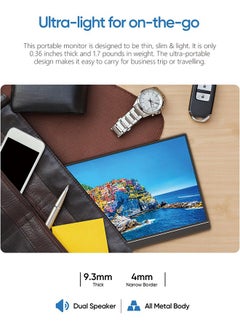 Generic 16.1'' 144Hz Portable Gaming Monitor, 106% sRGB 1080P FHD Kickstand Portable Monitor with HDR, Ultra Slim, Eye Care, External Second Screen for Laptop, PC, PS5, Mac, Xbox, Switch  - Image 5