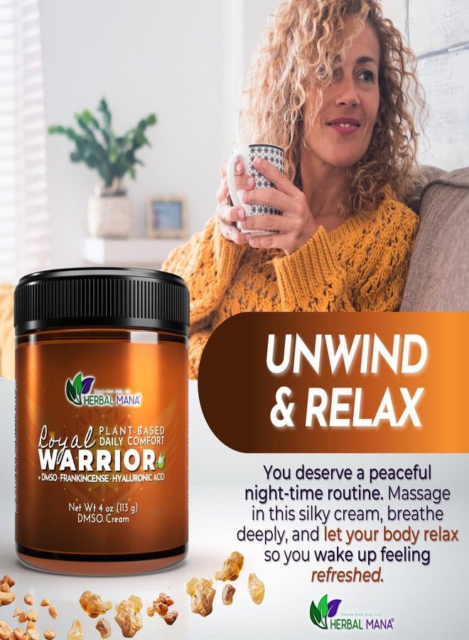 Herbal Mana Frankincense DMSO Body Cream with Magnesium & Hyaluronic Acid | Royal Warrior - Image 3