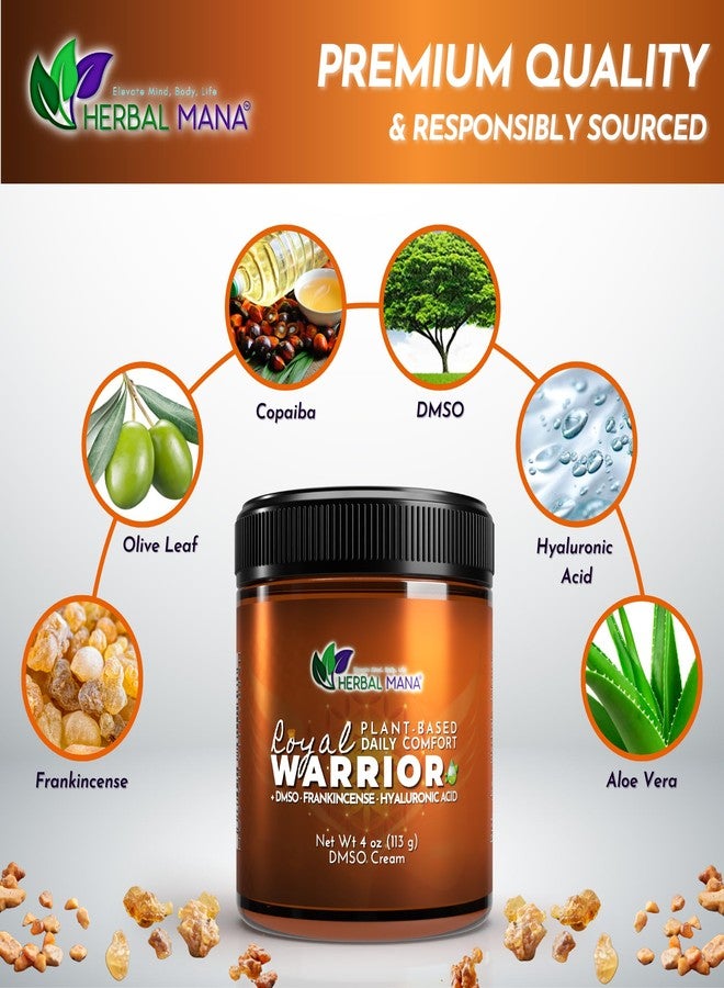Herbal Mana Frankincense DMSO Body Cream with Magnesium & Hyaluronic Acid | Royal Warrior - Image 5