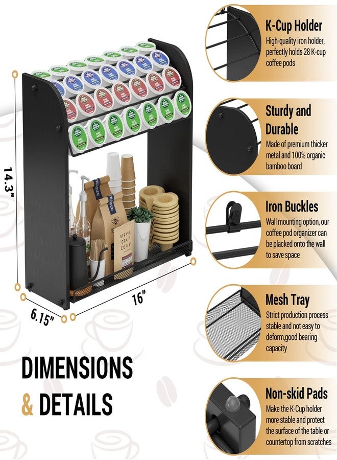 Lixple K Cup Pod Holder for Countertop – Pod Organizer & Coffee Bar Accessory for Home or Office, Easy to Assemble (Black) - Image 4