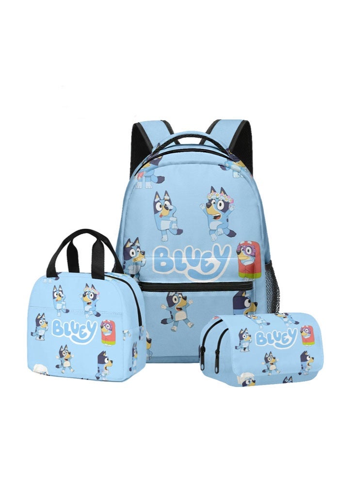 Bluey backpack pencil case satchel three-piece suit men and women leisure sports travel backpack student school backpack - Image 1