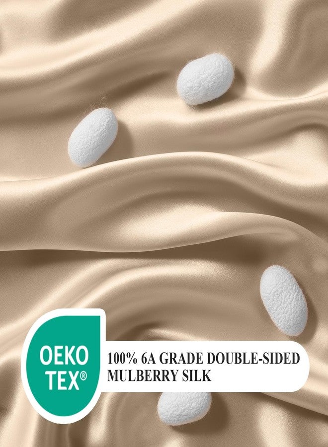 THXSILK 19 Momme 1 Pcs 100% Natural Mulberry Silk Pillowcase for Cervical Contour Memory Foam Pillow Latex Pillow Cover Cervical Pillow Case, Washable (King, Champagne) - Image 2