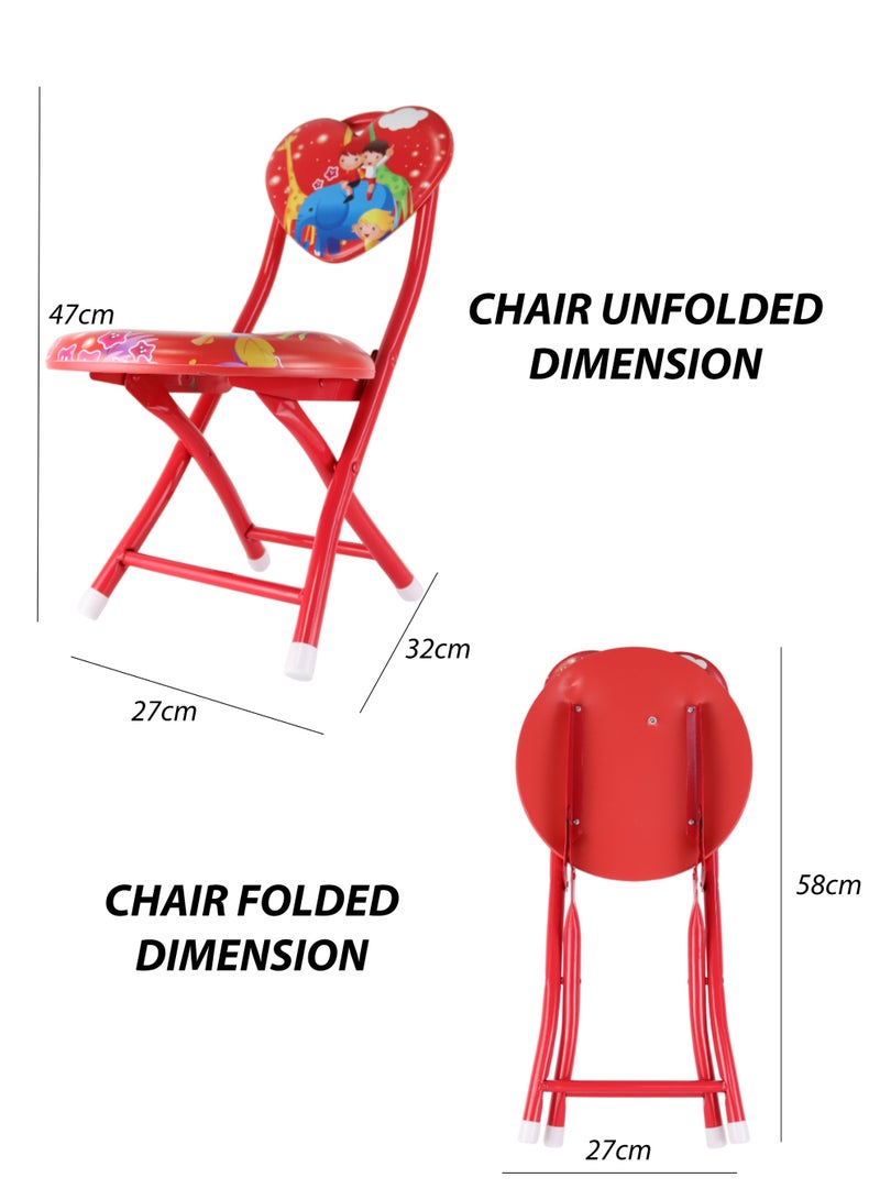 توشيونيكس كرسي أطفال قابل للطي مع مقعد إسفنجي بوسادة صرير - كرسي محمول وخفيف الوزن للأطفال الصغار، كرسي أنشطة صغير سهل الطي للأطفال، معدات سفر، أثاث الحضانة وغرفة اللعب، كرسي ألعاب للأطفال يصدر صريرًا للاستخدام الداخلي والخارجي - متوفر بألوان وتصميمات مختلفة، كرسي صوتي للأعمار من 1 و2 و3 و4 و5 سنوات - Image 2
