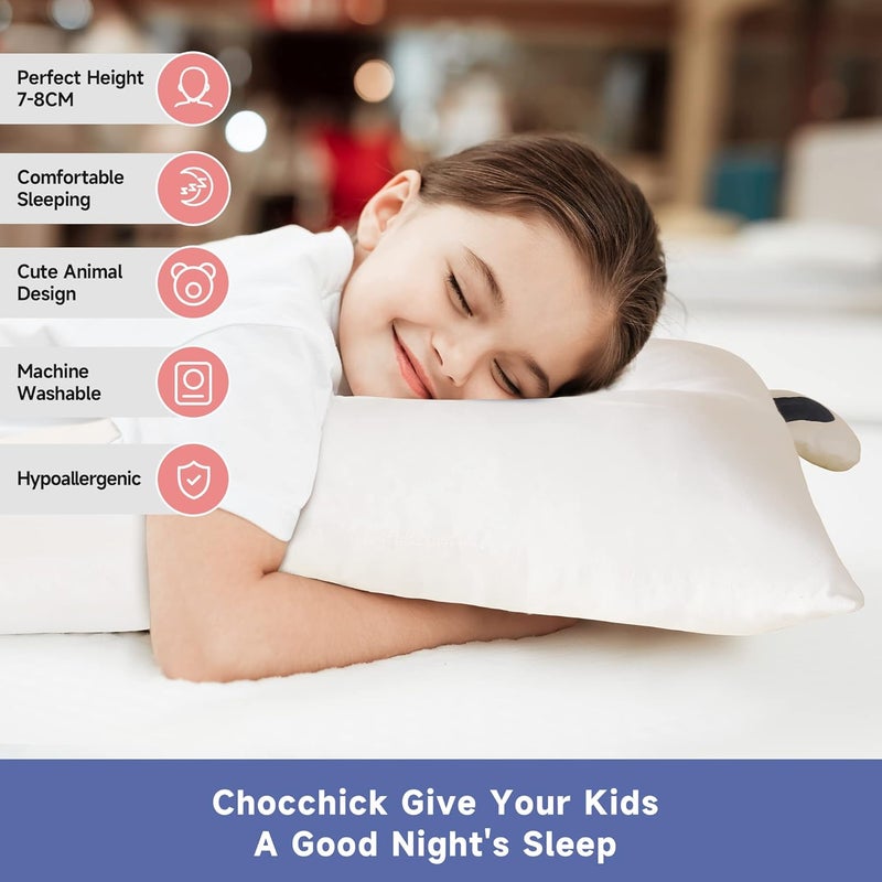 CHOC CHICK Toddler Pillow,20X12Inches Machine Washable Soft Hypoallergenic Kids Pillows,Child Cute Animal Design Perfect Toddler Pillows for Sleeping (Panda) - Image 4