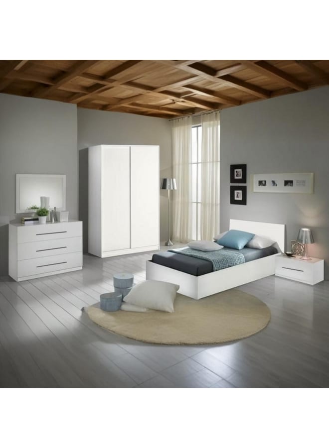 Joints غرف نوم Engineered Wood أبيض  - Image 2