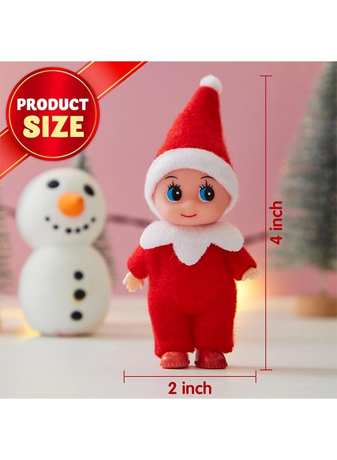 3PCS Christmas Tiny Elf Doll Christmas with 1 red,1 Green and 1 Pink elf Doll,Holiday Decoration Accessories Tiny Gift for Girls Boys Kids Adults - Image 5