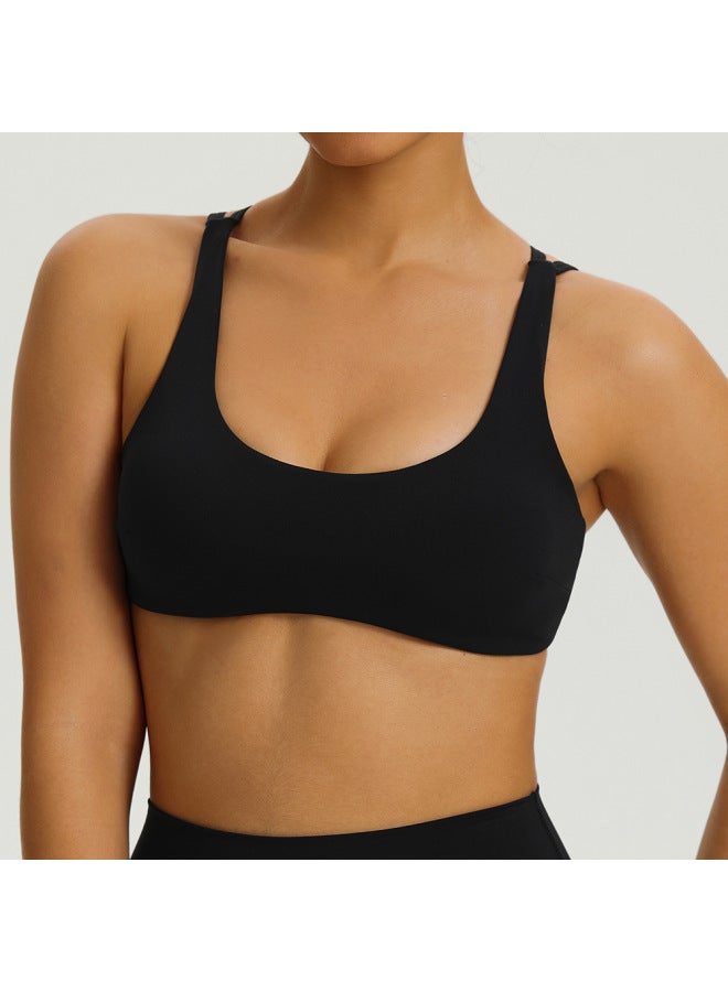 European And American Professional Sports Bra, Beautiful Back, Integrated Breast-retracting, Shock-proof Running Vest, Beautiful Back, Yoga Fitness Training
