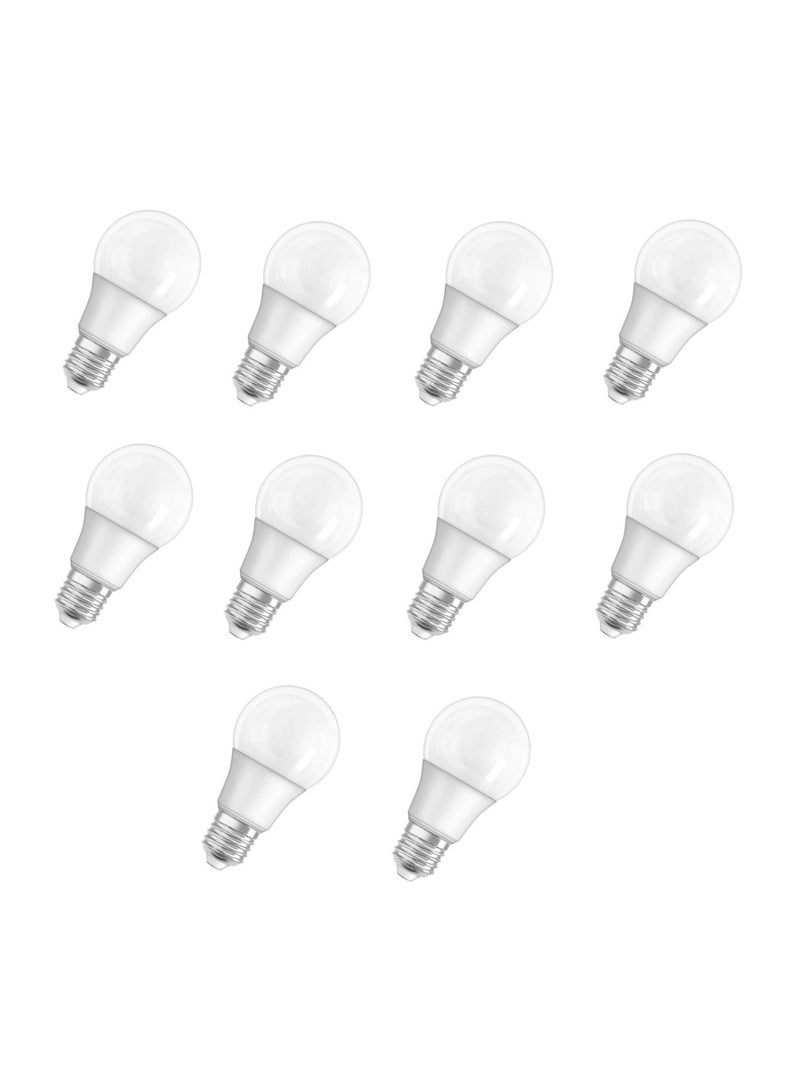 Osram LED 7W Classic A Warm White 3000K Bulb E27 Base, 500 Lumens (Pack of 10) - Image 1