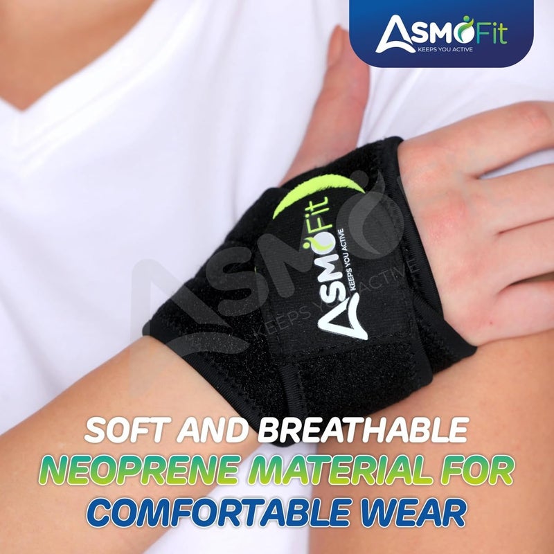 Asmofit Wrist Binder Thumb Support – Wrist Support Brace with Thumb Loop for Pain Relief, Carpal Tunnel, Sports Injuries & Fracture Support - Image 3