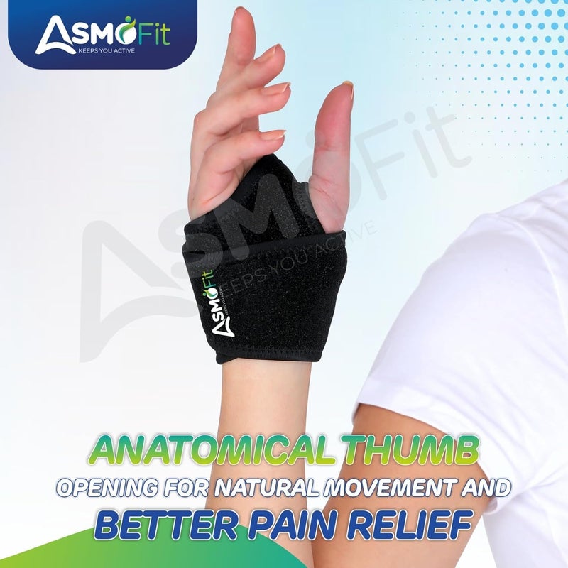 Asmofit Wrist Binder Thumb Support – Wrist Support Brace with Thumb Loop for Pain Relief, Carpal Tunnel, Sports Injuries & Fracture Support - Image 4