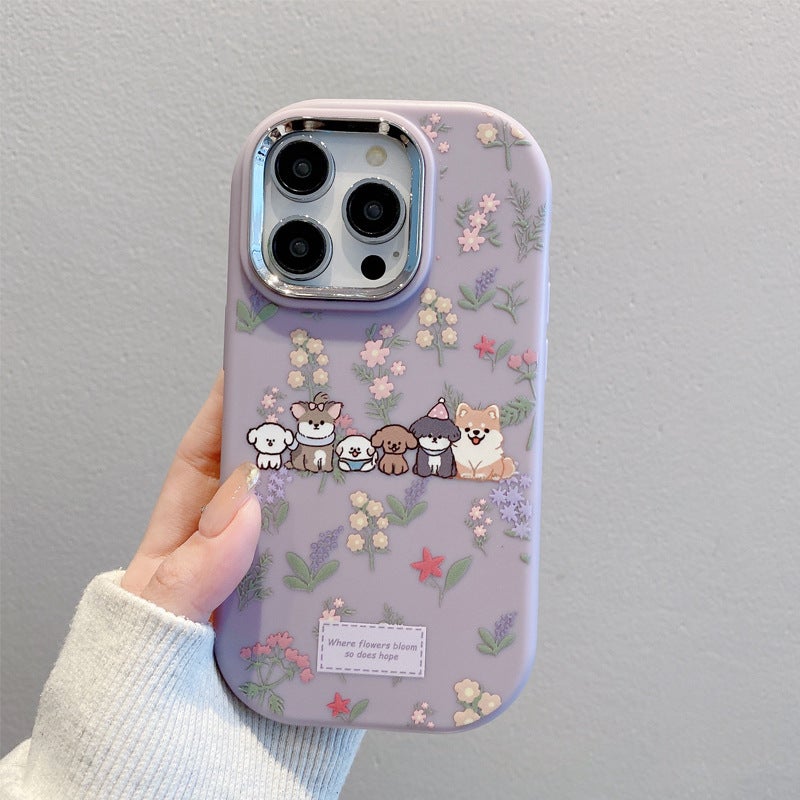 Flower Puppy Suitable for Apple 16Pro Mobile Phone Case 14 New Iphone15Promax Cartoon 13 Stylish 17 - Image 3