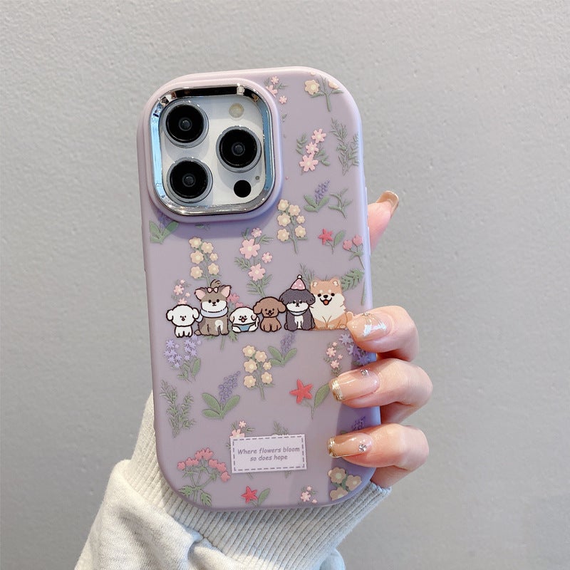 Flower Puppy Suitable for Apple 16Pro Mobile Phone Case 14 New Iphone15Promax Cartoon 13 Stylish 17 - Image 4