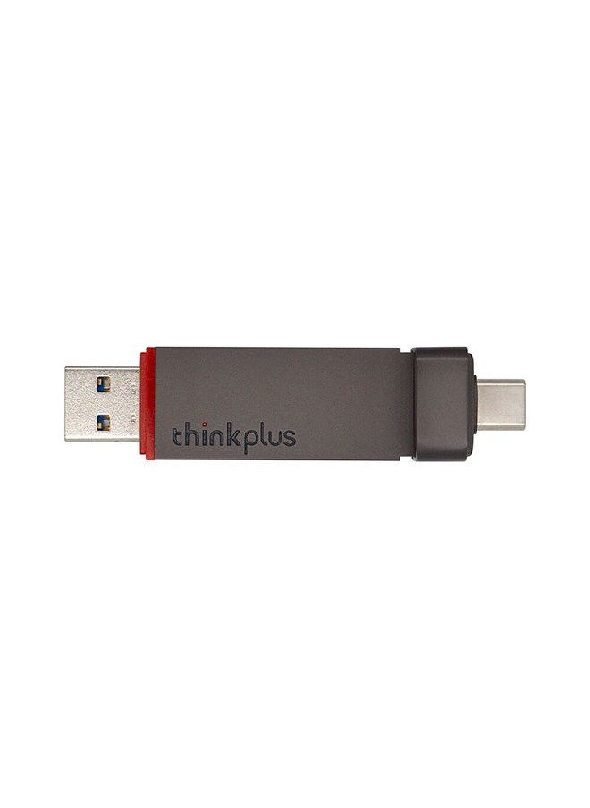 thinkplus TU200 Pro 512GB USB3.2/Type-C Dual-port Portable Solid State U Disk Metal USB Flash Drive High-speed Transmission Grey