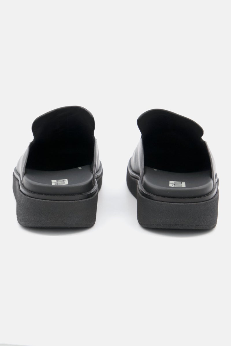 FitFlop أحذية نسائية جلدية سهلة الارتداء، سوداء - Image 4