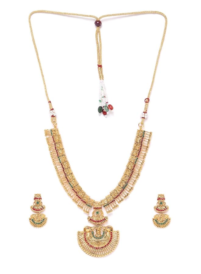 erorex Temple Jewelery Set For Women Golden Zpfk9639 - Image 4
