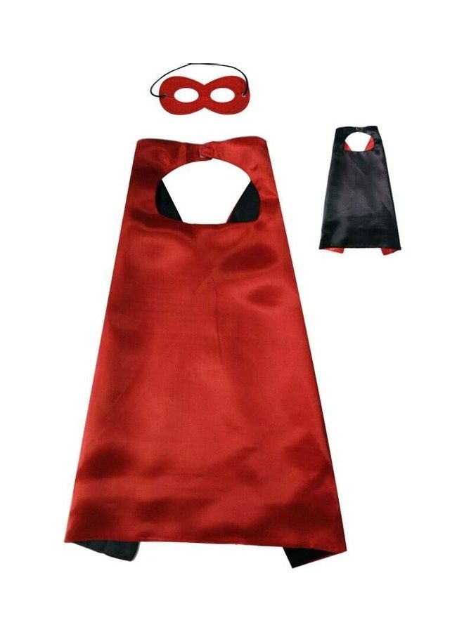 NIBEMINENT Double Sided Character Costume Cape And Mask Set