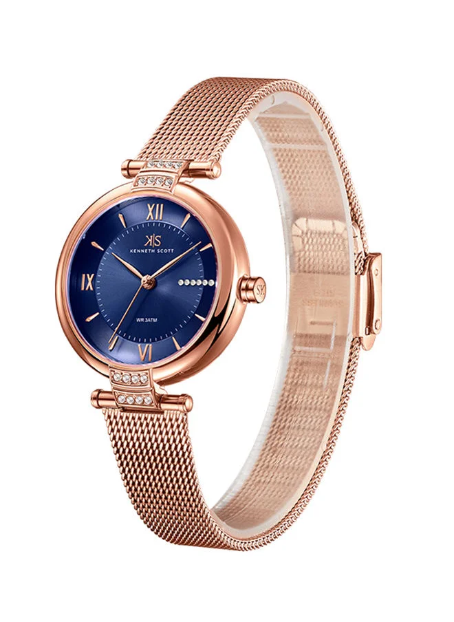 KENNETH SCOTT Women's Analog Stainless Steel Wrist Watch - K22538-RMKN - 31.8 mm