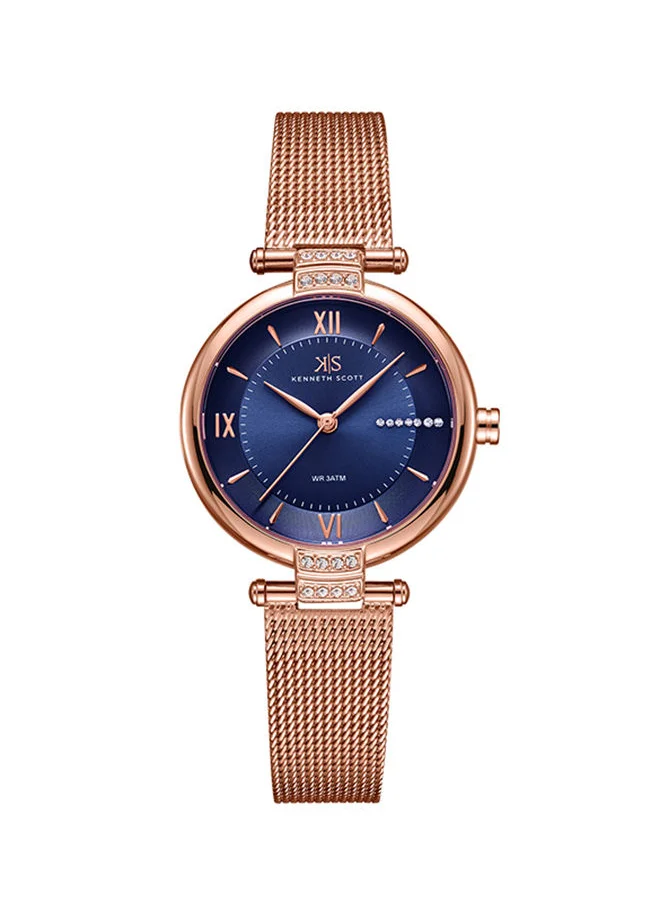 KENNETH SCOTT Women's Analog Stainless Steel Wrist Watch - K22538-RMKN - 31.8 mm