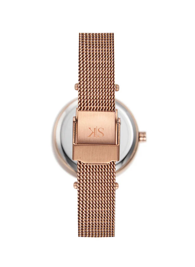 كينيث سكوت Women's Analog Stainless Steel Wrist Watch - K22538-RMKN - 31.8 mm