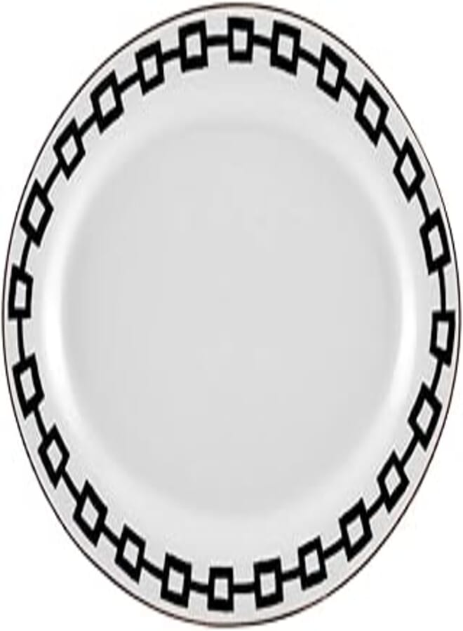 Karaca Karaca | Monstera Chain Porcelain Boat Plate 20 cm
