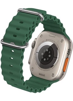 SHOPI Newest Silicone Ocean Watch Band For Apple Watch Series 8 7 6 5 4 3 2 1 SE Compatible With Apple Watch Band 42mm 44mm 45mm 49mm Replacement Women Mens, Sport  slides Strap for iWatch Ultra  - Image 3