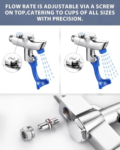 WOWOW Wall Mount Glass Filler Faucet WOWOW PushBack Water Bottle Filling Station Brass Commercial Water Filler Faucet for Bar Diner Cafe Restaurant Kitchen and Cafe Male Thread No Flange - Image 3