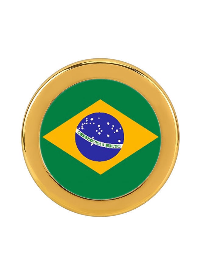 نيبمينينت ملصق عصري لتزيين الشبكة الأمامية المعدنية بالسيارة بتصميم علم البرازيل - Image 1