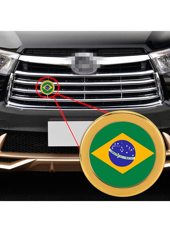 نيبمينينت ملصق عصري لتزيين الشبكة الأمامية المعدنية بالسيارة بتصميم علم البرازيل - Image 3