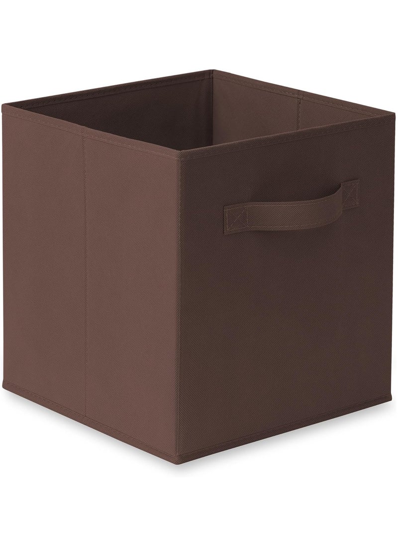 Collapsible Fabric Storage Cubes Organizer, Set of 6 Home Foldable Collapsible Storage Box, Fabric Cubby Organizer Baskets with Dual Handles, Cube Storage Bins for Shelf, Home and Office