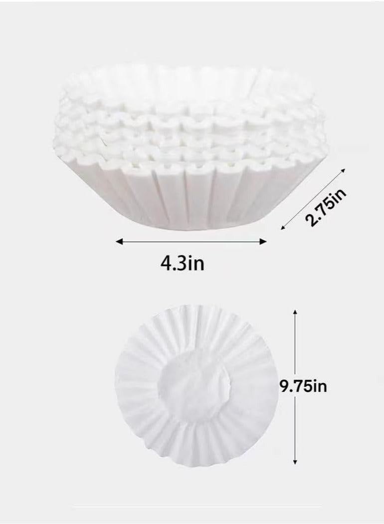 Flushrenic 100-pack coffee filter papers, large-size coffee filters, premium selection, all-natural material, extra-large filter papers, suitable for all types of coffee machines. - Image 2