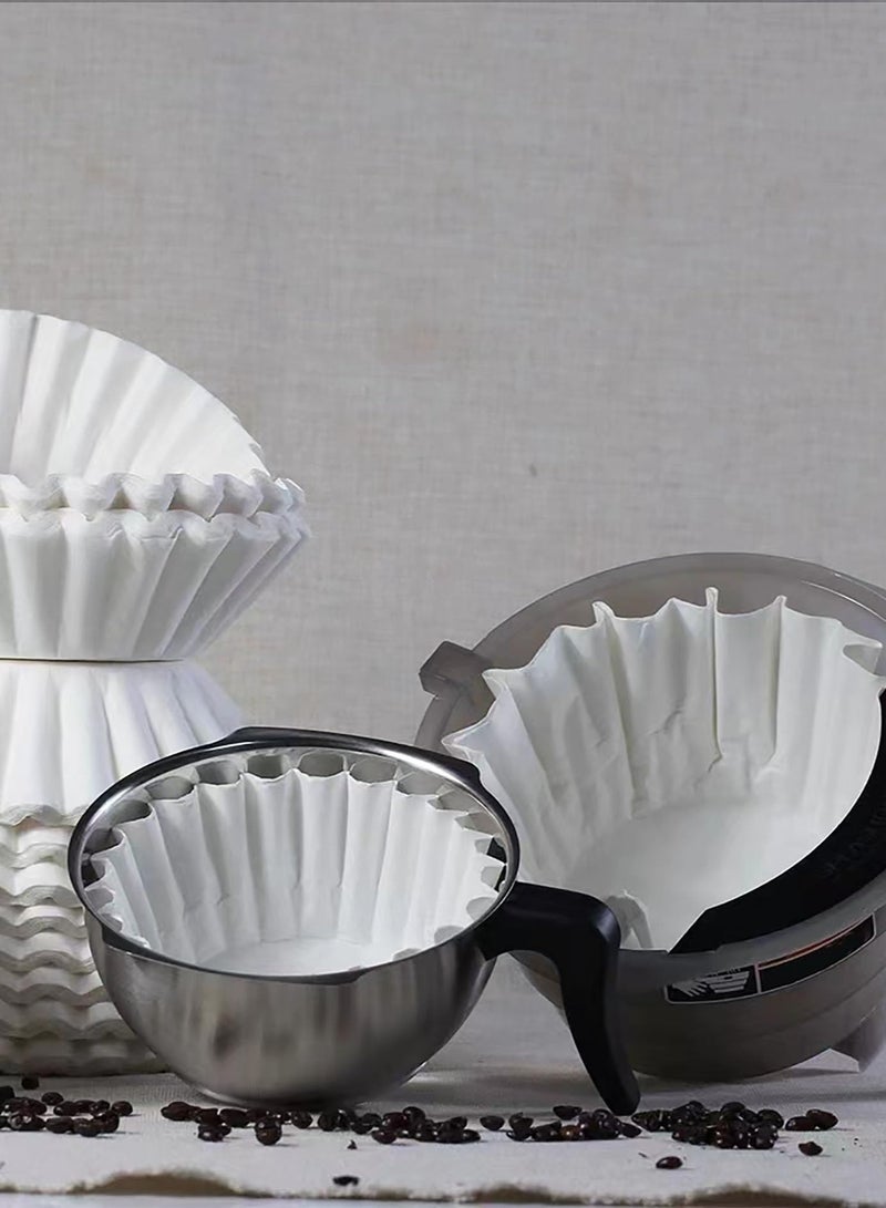 Flushrenic 100-pack coffee filter papers, large-size coffee filters, premium selection, all-natural material, extra-large filter papers, suitable for all types of coffee machines. - Image 3