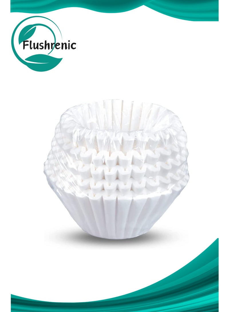 Flushrenic 100-pack coffee filter papers, large-size coffee filters, premium selection, all-natural material, extra-large filter papers, suitable for all types of coffee machines. - Image 1
