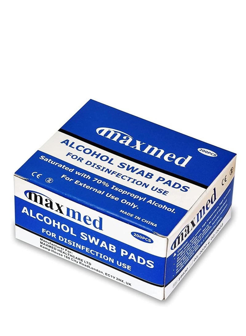 MAXMED Alcohol swab pads - sterile 200-Piece Alcohol Swabs / wipes - Image 1