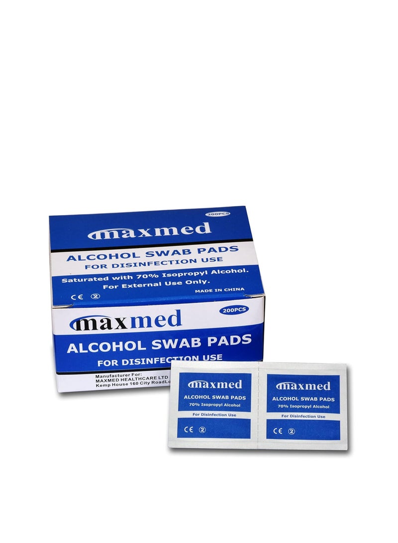 MAXMED Alcohol swab pads - sterile 200-Piece Alcohol Swabs / wipes - Image 2