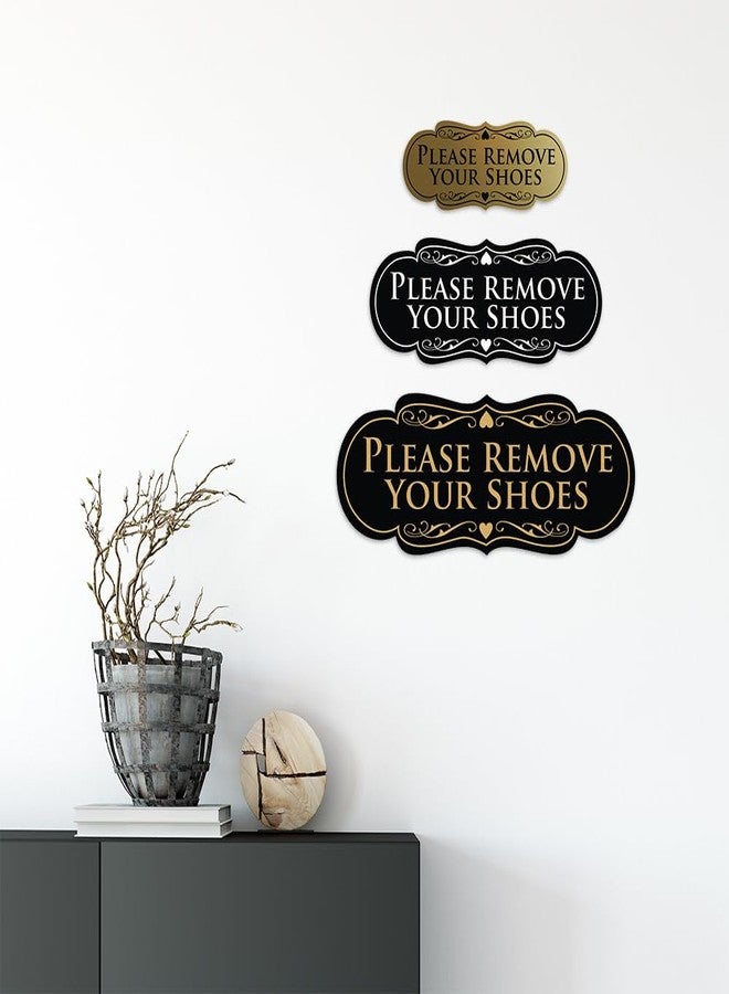 All Quality Designer Please Remove Your Shoes Wall or Door Sign - No Shoes Signage | Easy Installation - Lt Gray - Small (1 Pack) - Image 2