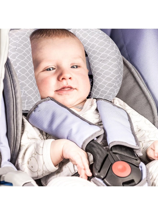 KAKIBLIN Baby Neck Pillow for Head, 2 in 1 Baby Travel Pillow, Banana Baby Head Pillow, Neck Pillow for Infants Small Boys and Girls, Neck Support for Stroller, White Cloud - Image 5