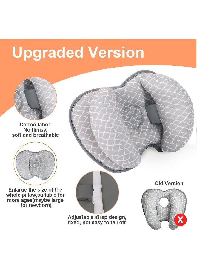 KAKIBLIN Baby Neck Pillow for Head, 2 in 1 Baby Travel Pillow, Banana Baby Head Pillow, Neck Pillow for Infants Small Boys and Girls, Neck Support for Stroller, White Cloud - Image 4