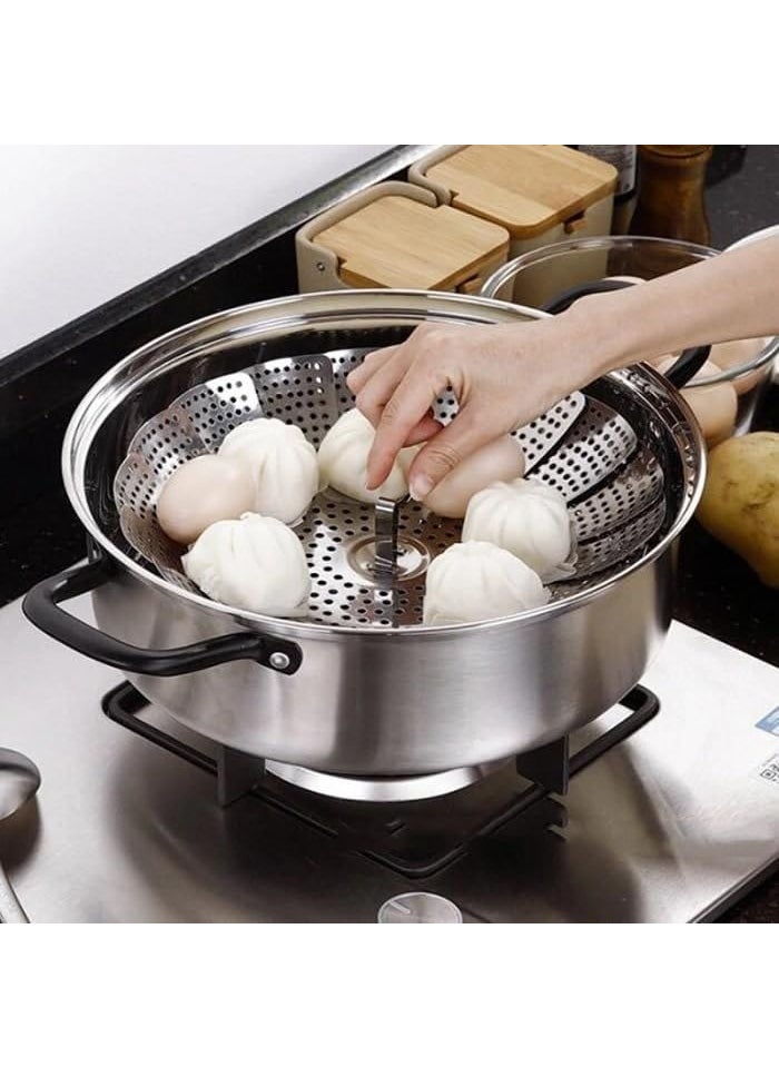 Generic Stainless Steel Foldable Steamer Basket 216 cm Diameter  - Image 2