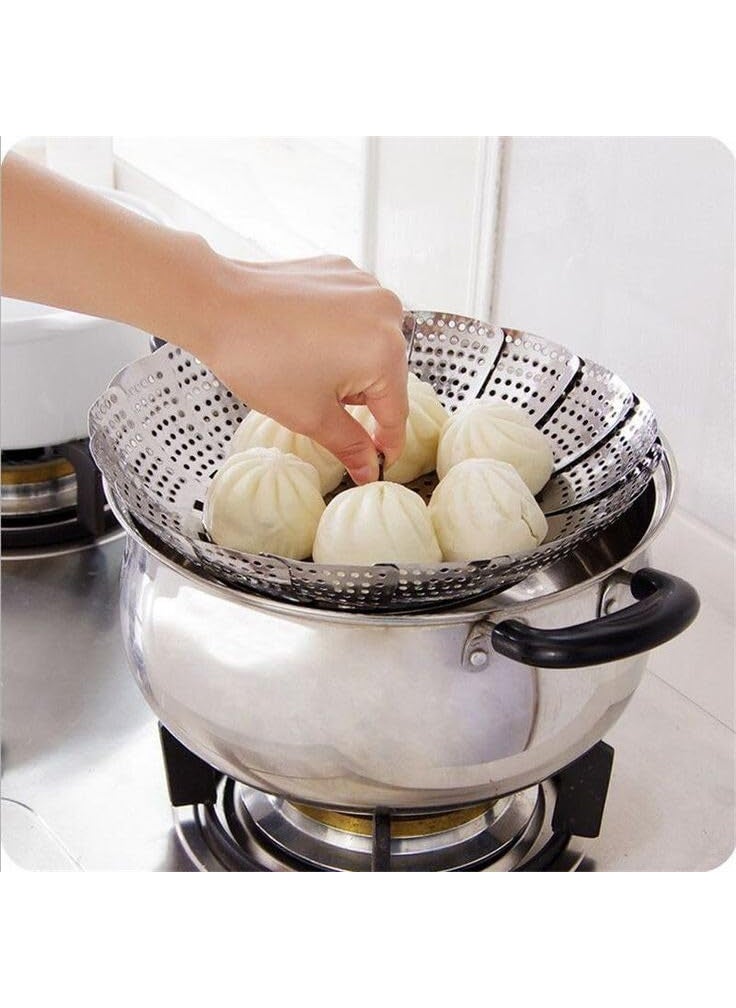 Generic Stainless Steel Foldable Steamer Basket 216 cm Diameter  - Image 4