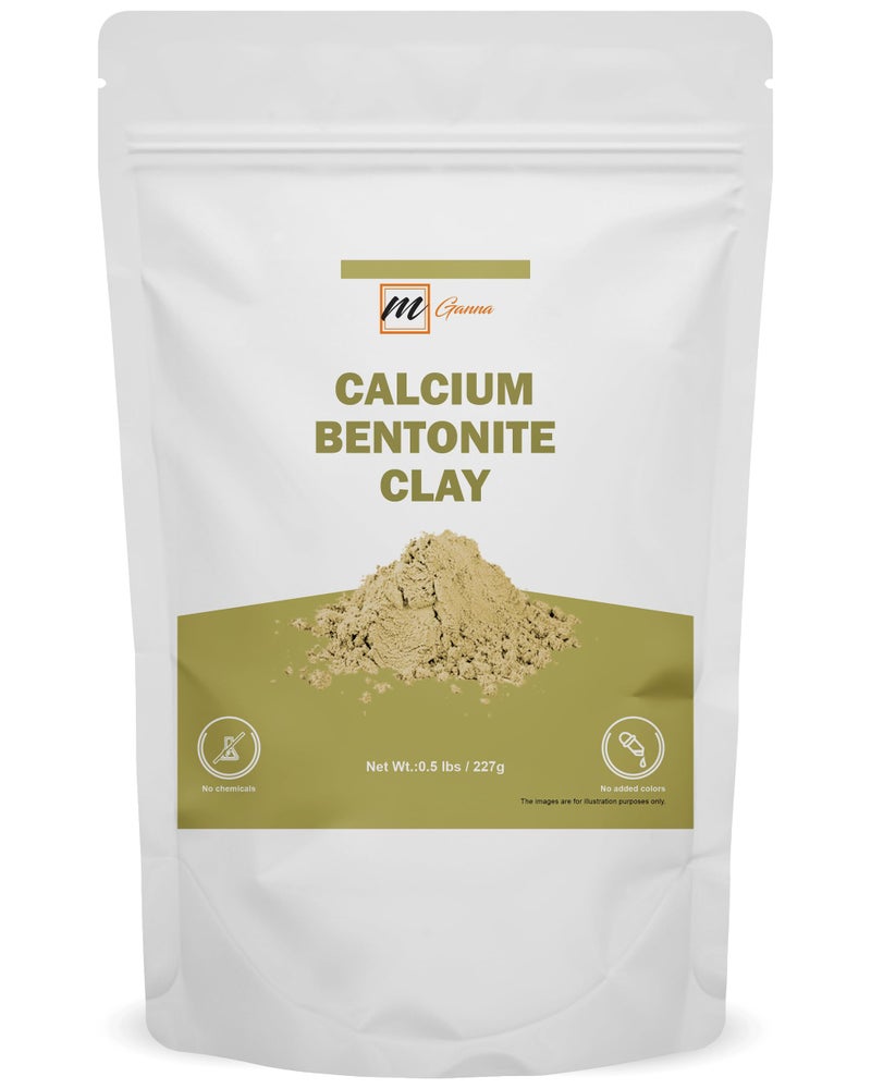 mGanna 100% Natural Calcium Bentonite Clay Powder for Facial Masks, Creams, Body Wraps and Soap Making 0.5 LBS / 227 GMS - Image 1