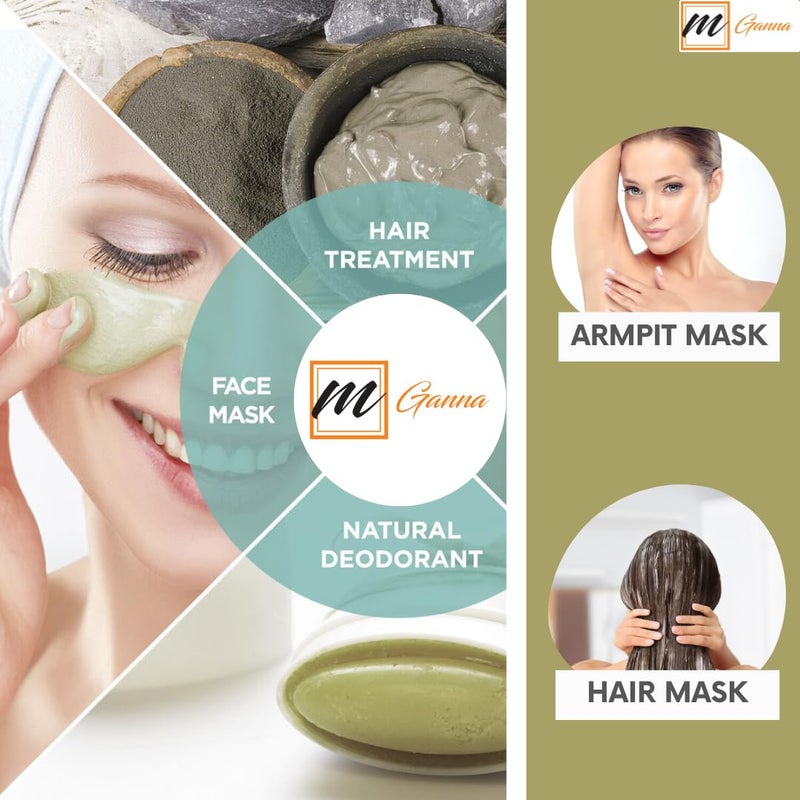 mGanna 100% Natural Calcium Bentonite Clay Powder for Facial Masks, Creams, Body Wraps and Soap Making 0.5 LBS / 227 GMS - Image 5