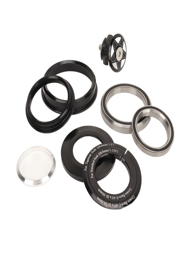 ريسك مجموعة أوعية شوكة الدراجة الأمامية، مصنوعة من سبائك الألومنيوم، مزودة بمحامل مزدوجة، وفواصل سماعة رأس للدراجات الجبلية، مناسبة لإطارات ذات أنابيب رأس مدببة بقياس 44-56 مم - Image 4