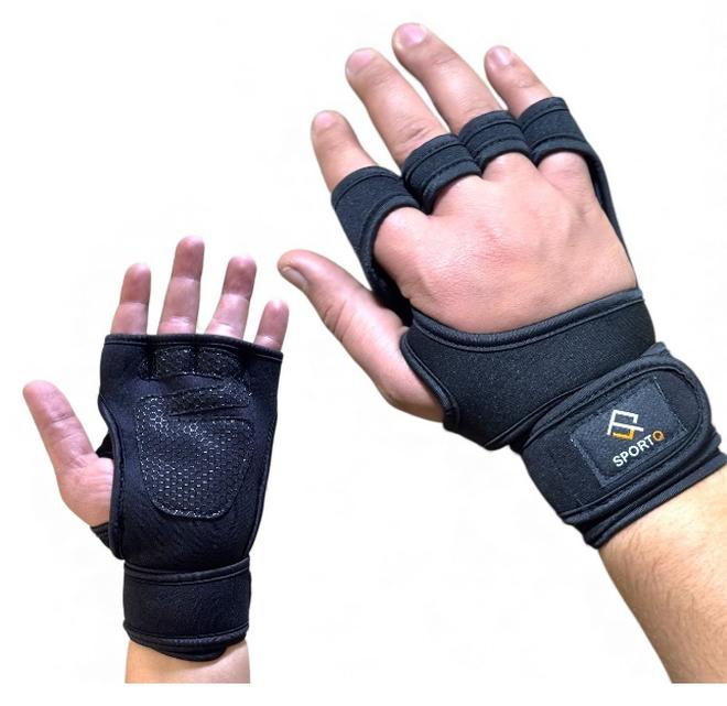 SportQ Ultimate Gym Gloves with Wrist Wrap, Full Protection, Super Breathable Weight Lifting Workout Gloves Exercise Cross Training Cycling for Women and Men - Image 1