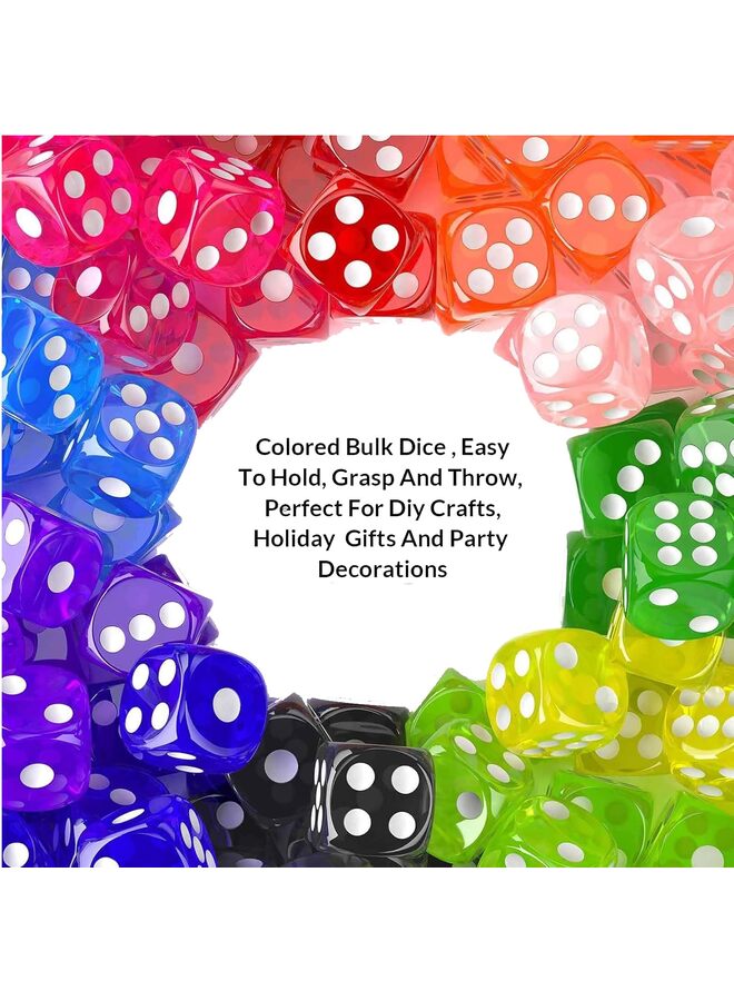 40PCS Dice Set, 16MM Colored Game Bulk Dices, Colorful Dices, 6 Sided Dice for Classroom Teaching, Board Game, Playing, Rolling, Small Six Sided 8 Color(candy colors) - Image 2