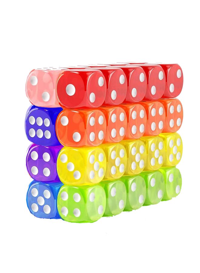 40PCS Dice Set, 16MM Colored Game Bulk Dices, Colorful Dices, 6 Sided Dice for Classroom Teaching, Board Game, Playing, Rolling, Small Six Sided 8 Color(candy colors) - Image 1