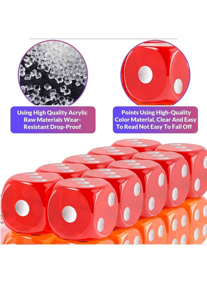 40PCS Dice Set, 16MM Colored Game Bulk Dices, Colorful Dices, 6 Sided Dice for Classroom Teaching, Board Game, Playing, Rolling, Small Six Sided 8 Color(candy colors) - Image 4