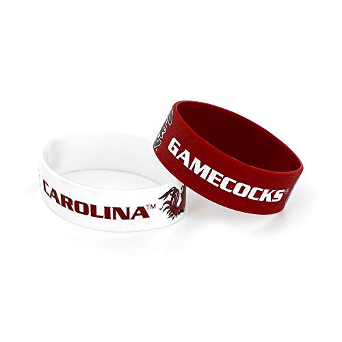 Aminco girls South Carolina Gamecocks Silicone Rubber Set, 2-Pack sports fan bracelets, Team Colors, South Carolina Gamecocks US - Image 2