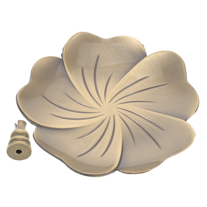 Brass Flower Incense Holders Antique Incense Stick Burner for Home Tea Ceremony Yoga Rooms Decorations - Image 1